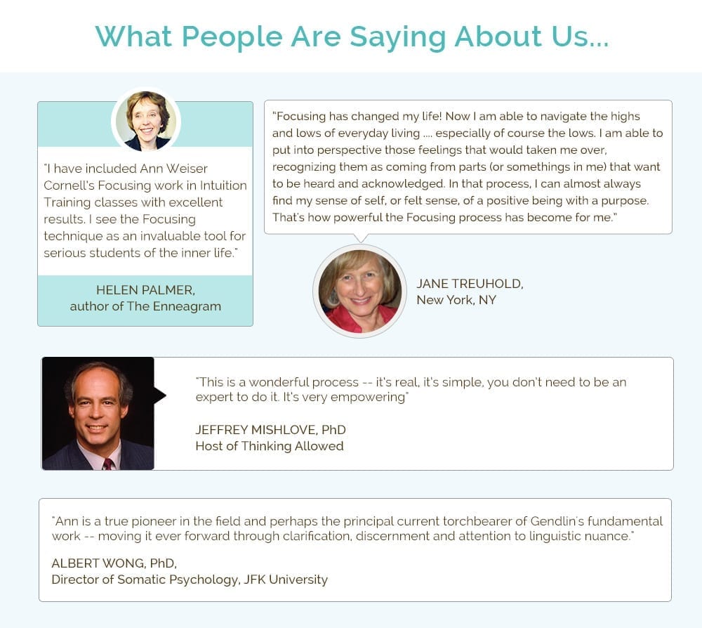 Focusing Testimonials