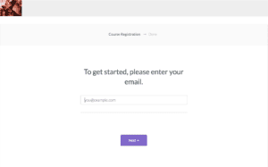 Ruzuku login screen for course