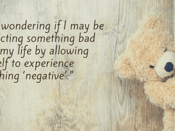 If you accept the 'negative' things you feel and think, will that attract more of the same into your life?