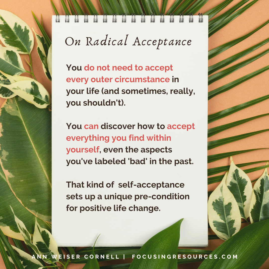 You do not need to accept every outer circumstance in your life.