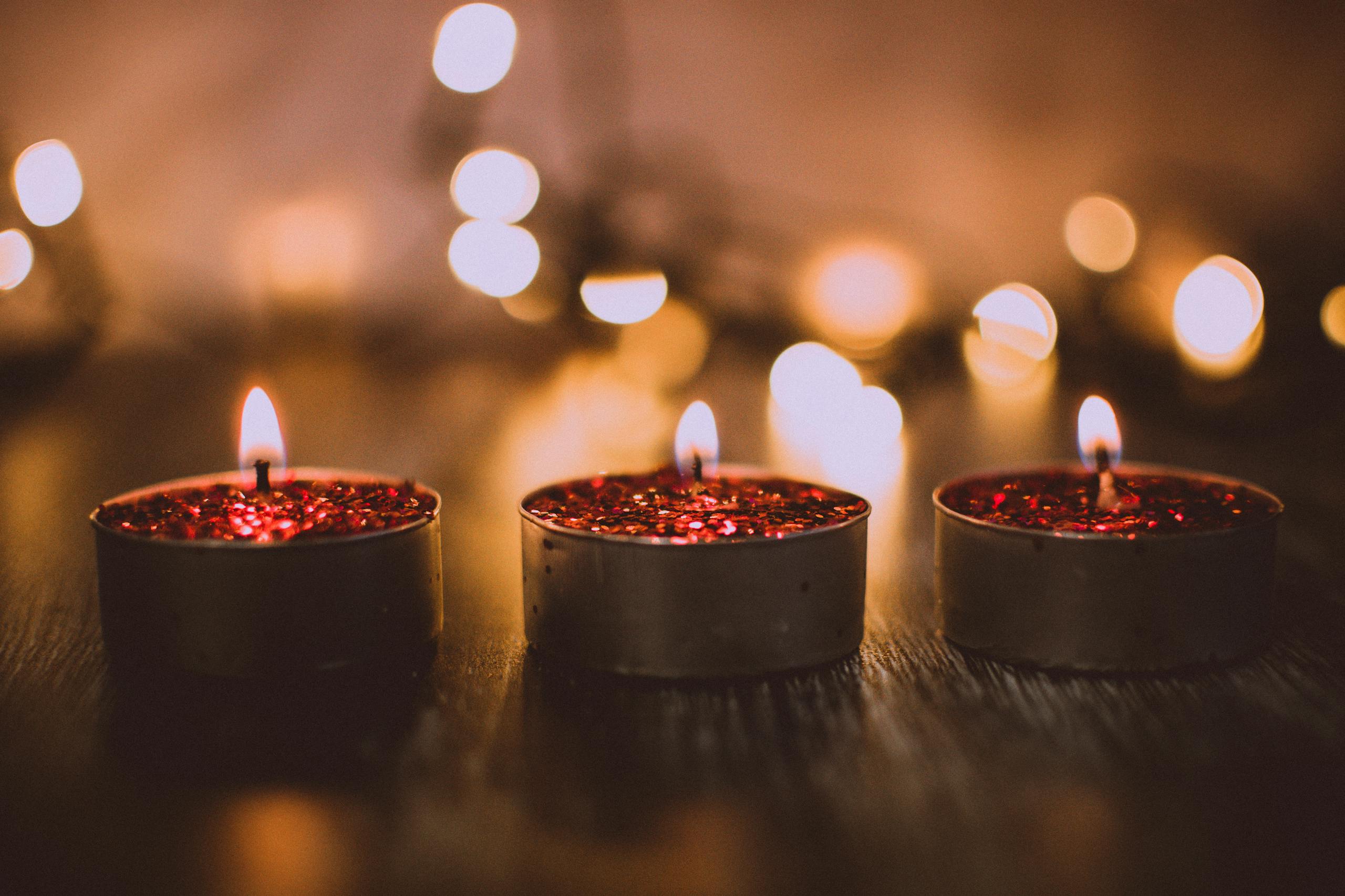 Macro Shot Photography of Tea Candles