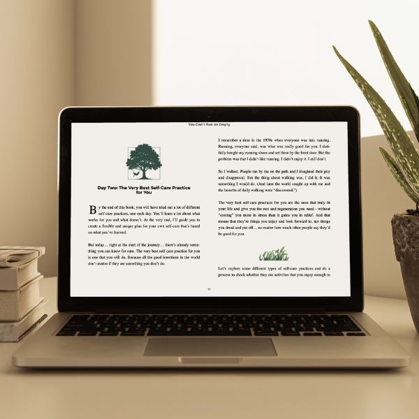 ebook on laptop
